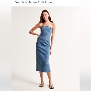 Abercrombie & fitch denim midi dress